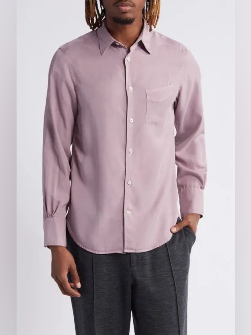 78. Officine Générale • NWT $285 USD Lyocell Long-Sleeve Button-Up Shirt